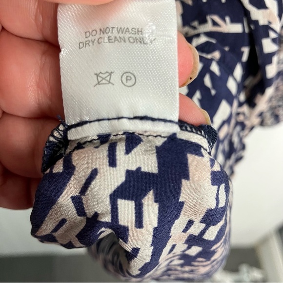 Tyler Boe Top Blouse‎ Large 100% silk Colorful Geometric Workwear Spring Women’s - Picture 6 of 9